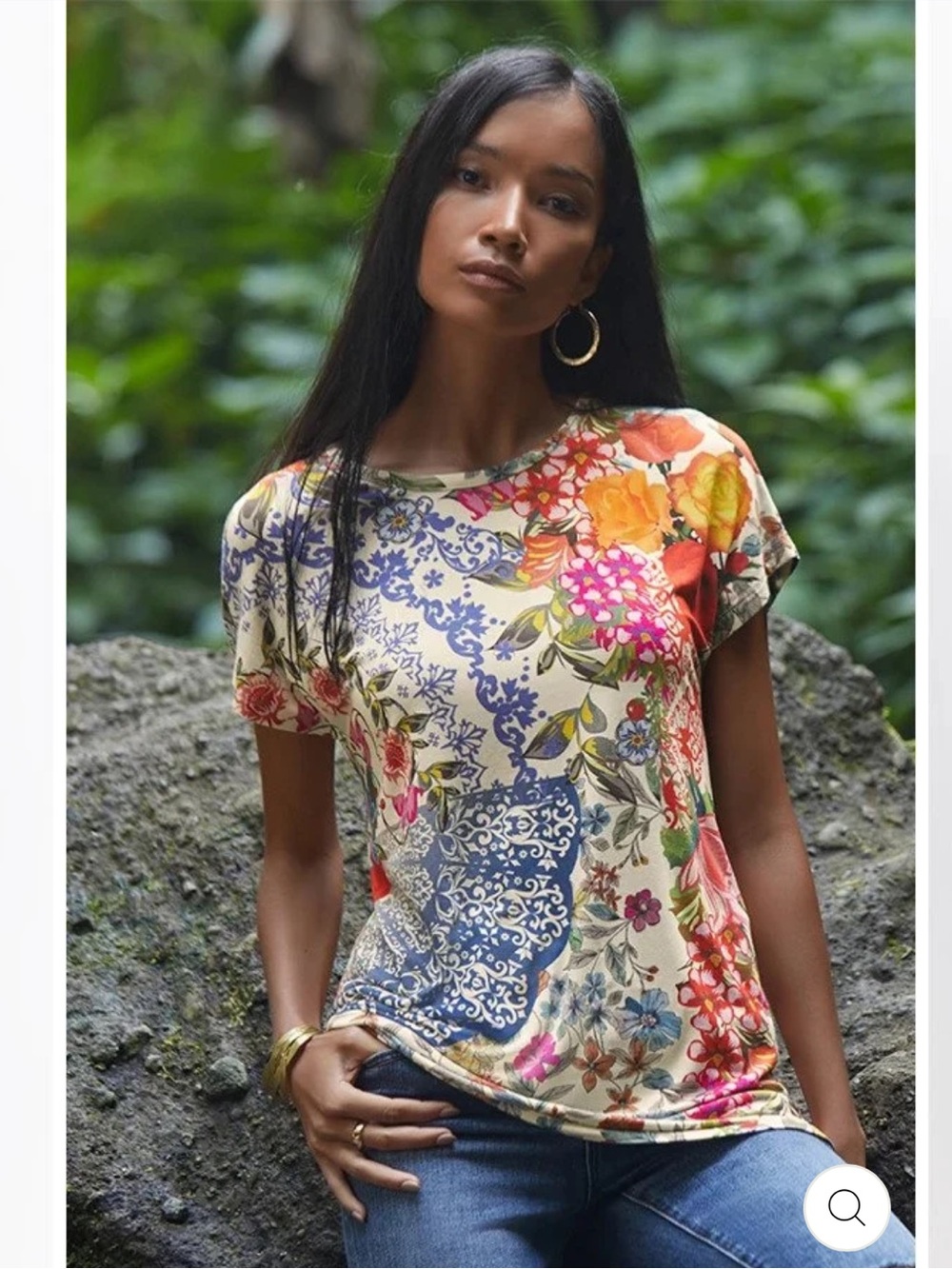 NWT JOHNNY WAS TANGO RELAXED DOLMAN SLEEVE TUNIC